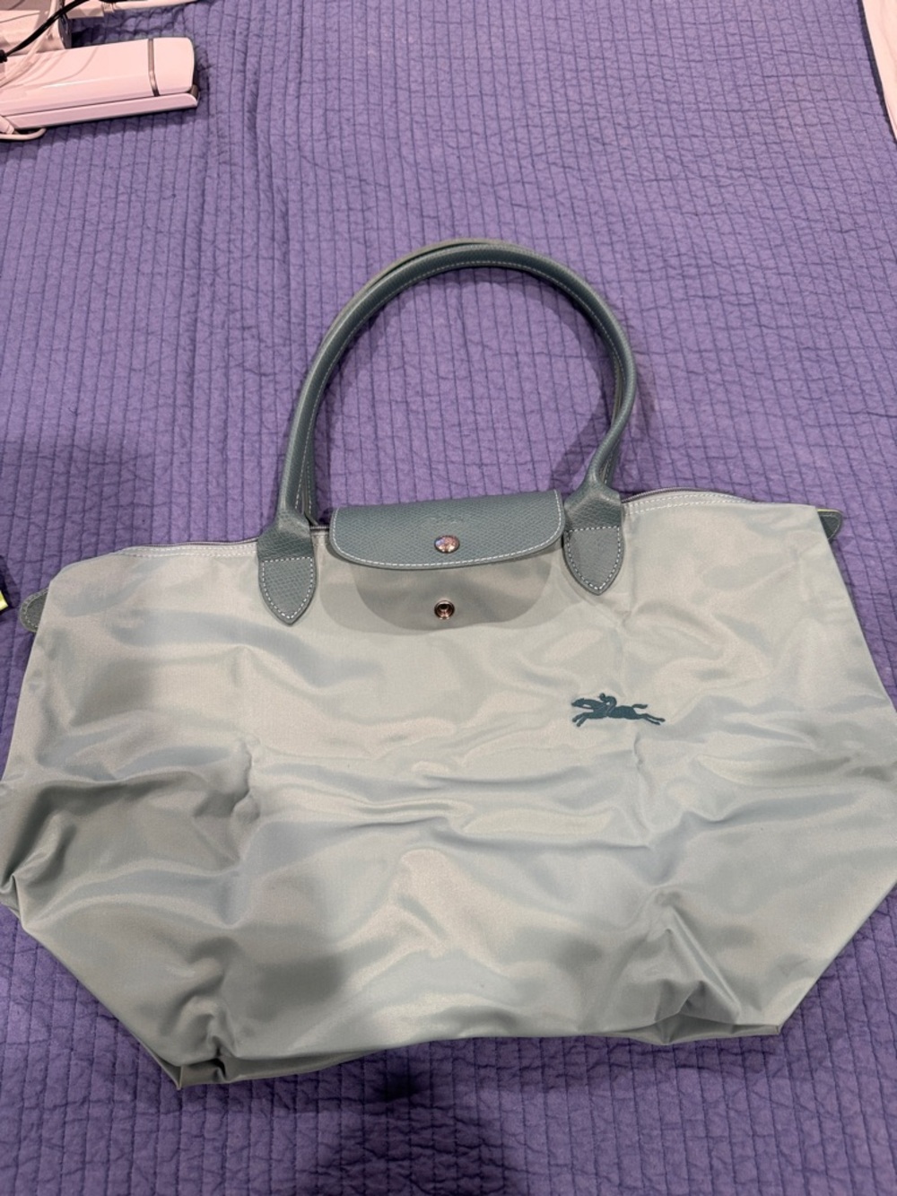 Longchamp Light Blue Le Pliage Tote